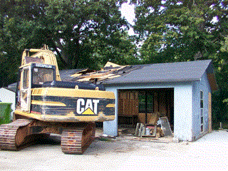 Tearing down the garage